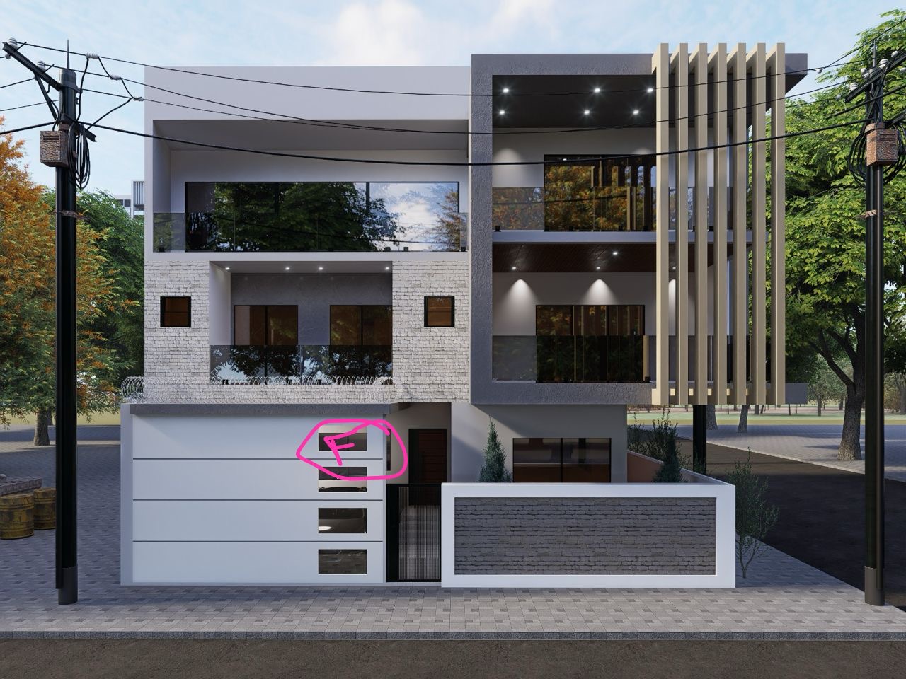 Villa contemporaine — étude 3D